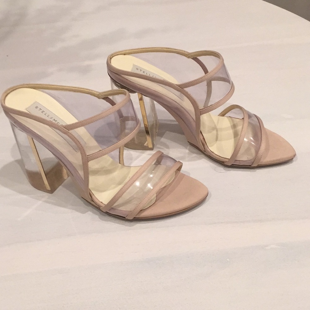 STELLA McCARTNEY $795 LUCITE HEEEL SANDAL EU36 US6